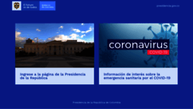 What Presidencia.gov.co website looked like in 2020 (3 years ago)