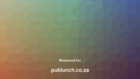 What Publunch.co.za website looked like in 2020 (3 years ago)