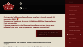 What Paris.measurecamp.org website looked like in 2020 (3 years ago)