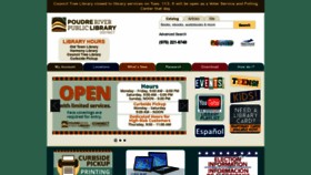 What Poudrelibraries.org website looked like in 2020 (3 years ago)
