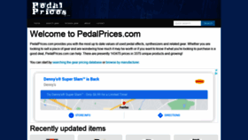 What Pedalprices.com website looked like in 2020 (3 years ago)