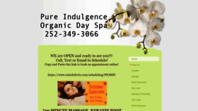 What Pureorganicspa.net website looked like in 2020 (3 years ago)