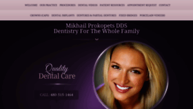 What Pro-dentalcare.com website looked like in 2020 (3 years ago)