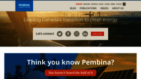 What Pembina.org website looked like in 2020 (4 years ago)