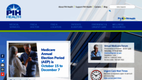 What Pihhealth.org website looked like in 2020 (4 years ago)