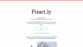 What Pixact.ly website looked like in 2020 (3 years ago)
