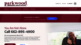 What Parkwoodbhs.com website looked like in 2020 (3 years ago)