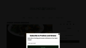 What Pralinesandgreens.com website looked like in 2020 (3 years ago)