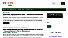 What Ppscjobs.com.pk website looked like in 2020 (3 years ago)