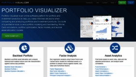 What Portfoliovisualizer.com website looked like in 2020 (3 years ago)