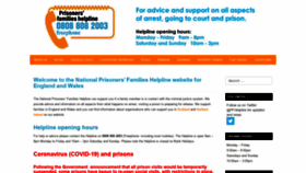 What Prisonersfamilies.org website looked like in 2020 (3 years ago)