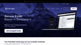 What Protonmail.ch website looked like in 2020 (3 years ago)