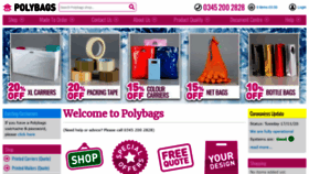 What Polybags.co.uk website looked like in 2020 (4 years ago)