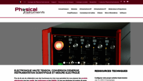 What Physical-instruments.fr website looked like in 2020 (3 years ago)