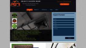 What Psr-airductcleaningmiami.com website looked like in 2020 (3 years ago)