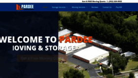 What Pardeestorage.com website looked like in 2020 (3 years ago)