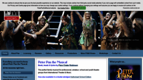 What Peterpanthemusical.com website looked like in 2020 (3 years ago)