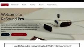 What Pro.resound.com website looked like in 2020 (3 years ago)