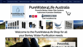 What Purewater4life.com.au website looked like in 2020 (3 years ago)
