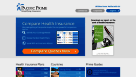 What Pacificprime.com website looked like in 2020 (3 years ago)