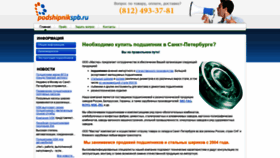 What Podshipnikspb.ru website looked like in 2020 (3 years ago)