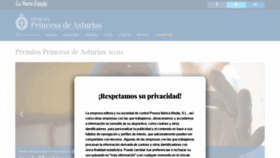 What Premiosprincesa.es website looked like in 2020 (3 years ago)