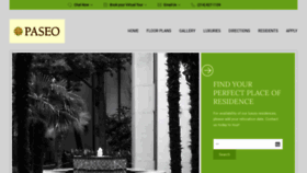 What Paseoresidences.com website looked like in 2020 (3 years ago)