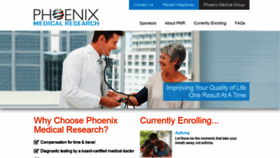 What Phoenixmedicalresearch.com website looked like in 2020 (3 years ago)