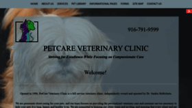 What Petcarevetclinic.com website looked like in 2020 (3 years ago)