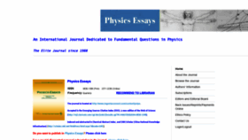What Physicsessays.org website looked like in 2020 (3 years ago)