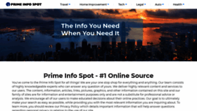 What Primeinfospot.com website looked like in 2020 (3 years ago)