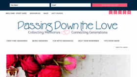 What Passingdownthelove.com website looked like in 2020 (3 years ago)