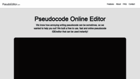 What Pseudoeditor.com website looked like in 2020 (3 years ago)