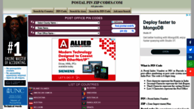 What Postalpinzipcodes.com website looked like in 2020 (3 years ago)