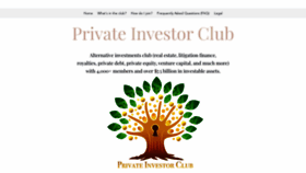 What Privateinvestorclub.com website looked like in 2020 (3 years ago)