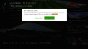 What Pafc.co.uk website looked like in 2020 (3 years ago)