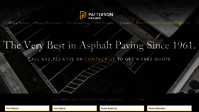 What Pattersonpaving.com website looked like in 2020 (3 years ago)