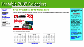 What Printable2009calendar.net website looked like in 2020 (3 years ago)