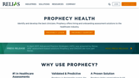 What Prophecyhealth.com website looked like in 2020 (3 years ago)