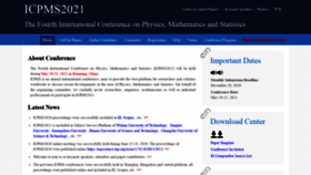 What Pmsconf.org website looked like in 2020 (3 years ago)