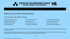 What Pridehorseboxes.co.uk website looked like in 2020 (3 years ago)