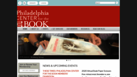 What Philadelphiacenterforthebook.org website looked like in 2020 (3 years ago)