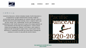 What Pacificdancearts.ca website looked like in 2020 (3 years ago)