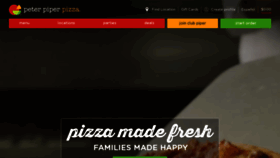 What Peterpiperpizza.com website looked like in 2020 (3 years ago)