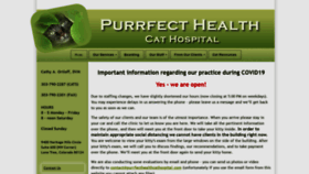 What Purrfecthealthcathospital.com website looked like in 2020 (3 years ago)