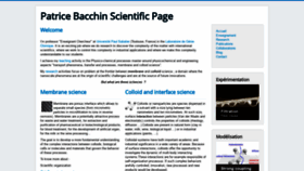 What Patricebacchin.fr website looked like in 2020 (3 years ago)