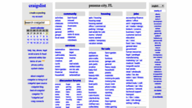 What Panamacity.craigslist.org website looked like in 2020 (3 years ago)