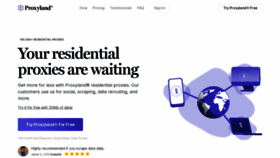 What Proxyland.io website looked like in 2020 (3 years ago)