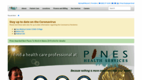What Pineshealth.org website looked like in 2020 (3 years ago)