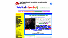 What Preschooleducation.com website looked like in 2020 (3 years ago)